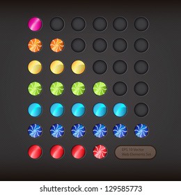 Set of colorful vector web elements