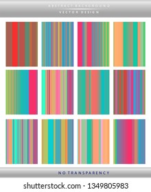 Set of colorful vertical striped lines pattern backgrounds. Ideal for brochure & flyer cover template and business cards.