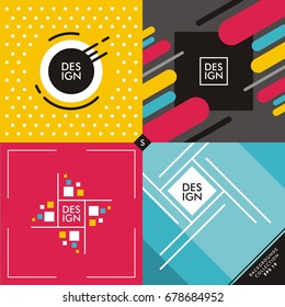 Set of colorful vivid backgrounds and patterns perfect for document templates, brochures, covers, banners and posters. Abstract multicolored vector background collection.