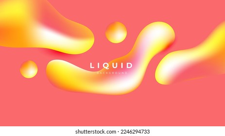 Set of colorful vivid vibrant gradient liquid fluid abstract background