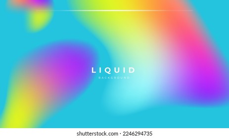 Set of colorful vivid vibrant gradient liquid fluid abstract background