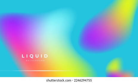 Set of colorful vivid vibrant gradient liquid fluid abstract background