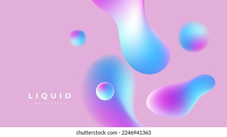 Conjunto de fondo abstracto de líquido gradiente vibrante colorido vivo