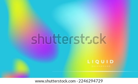 Set of colorful vivid vibrant gradient liquid fluid abstract background