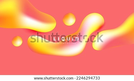 Set of colorful vivid vibrant gradient liquid fluid abstract background