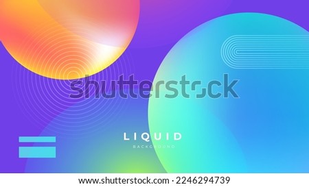 Set of colorful vivid vibrant gradient liquid fluid abstract background