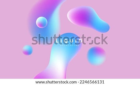 Set of colorful vivid vibrant gradient liquid fluid abstract background