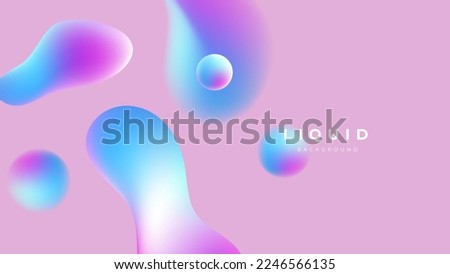 Set of colorful vivid vibrant gradient liquid fluid abstract background