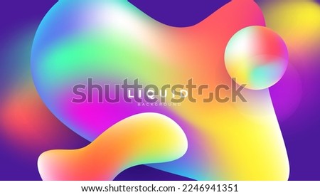 Set of colorful vivid vibrant gradient liquid fluid abstract background