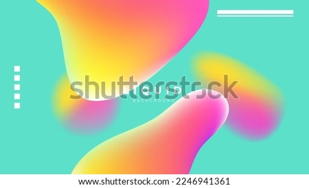 Set of colorful vivid vibrant gradient liquid fluid abstract background