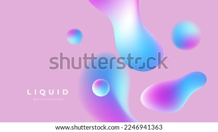 Set of colorful vivid vibrant gradient liquid fluid abstract background
