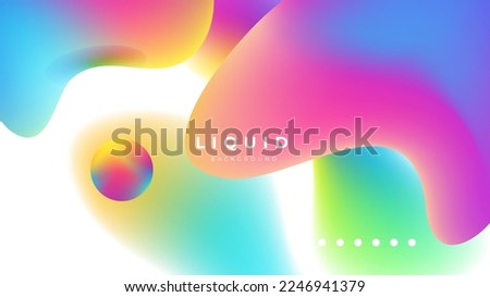 Set of colorful vivid vibrant gradient liquid fluid abstract background