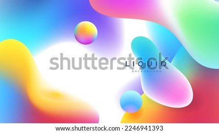 Set of colorful vivid vibrant gradient liquid fluid abstract background