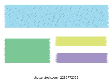 Set of colorful washi tape vector illustration