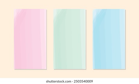 set of colorful watercolor banner vector design