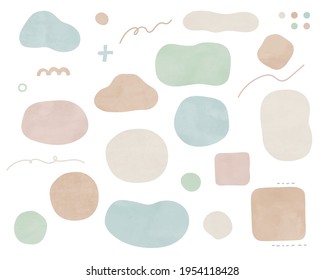 A set of colorful, watercolor-style backgrounds and frames.