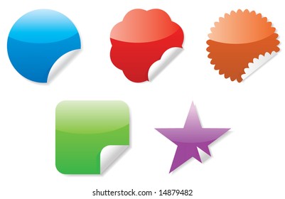 Set of Colorful Web 2.0 Stickers