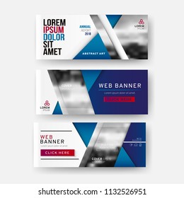 Set of Colorful web banner template. Creative abstract design. Vector EPS10