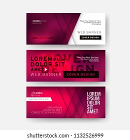 Set of Colorful web banner template. Creative abstract design. Vector EPS10