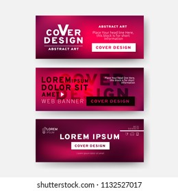Set of Colorful web banner template. Creative abstract design. Vector EPS10