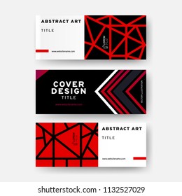 Set of Colorful web banner template. Creative abstract design. Vector EPS10