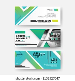 Set of Colorful web banner template. Creative abstract design. Vector EPS10