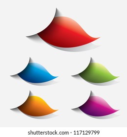 set of colorful web button
