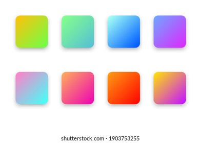 Ensemble d'images vectorielles de bouton Web coloré