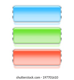 Set of colorful web buttons