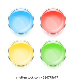 Set of colorful web buttons
