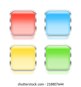 Set of colorful web buttons