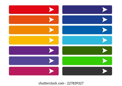 Set of colorful web buttons