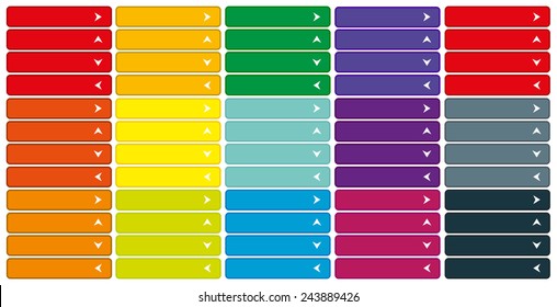 Set of colorful web buttons
