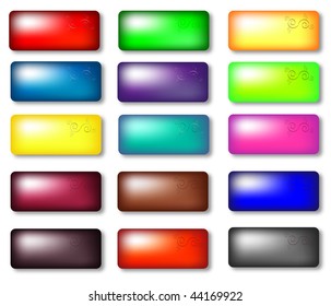 Set of colorful Web buttons