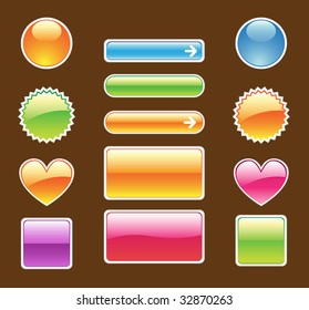 set of colorful web buttons- vector
