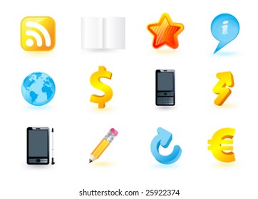 Set of colorful web icons. Pt.1