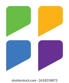 A set of colorful web stickers vector design features blank paper labels,