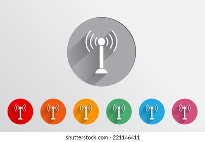 Set of colorful Wi-Fi icons-EPS10
