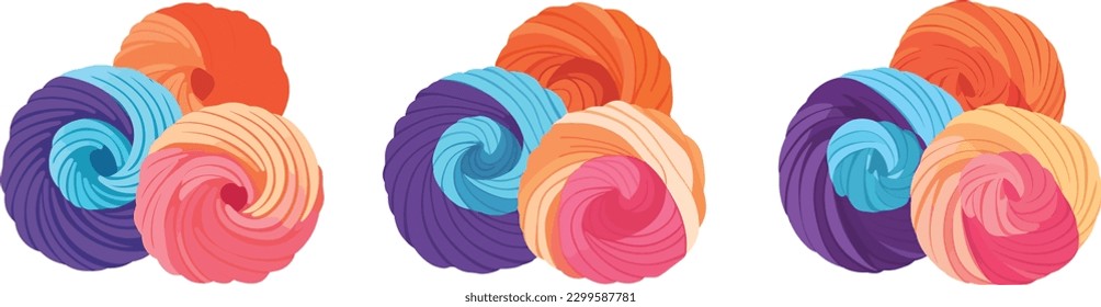 bunte Garnbälle