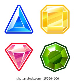 Set of colorfull diamonds for your design.