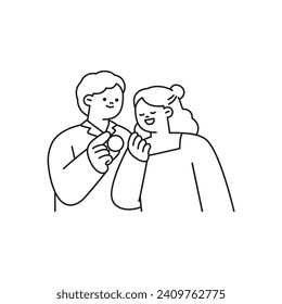 set of coloring book poses of people doing activities pose