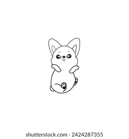 set of coloring books cute dogs set