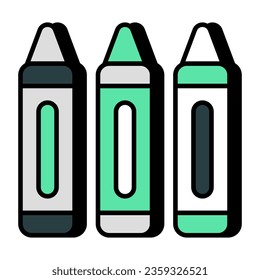       Un conjunto de lápices de colores, icono de los lápices de colores