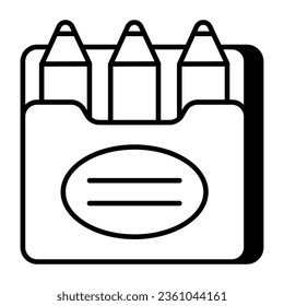       A set of coloring pencils, crayons icon