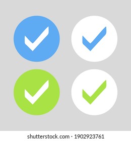 Set of colors options for checkmark buttons. Designed for websites, mobile apps and other developers.