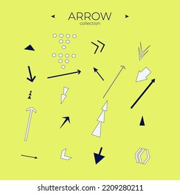 Set of colour arrows. Collection in color. With elegant style. For website design. Arrows Isolated