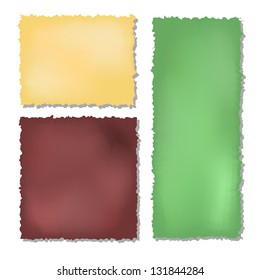 Set of colour grunge papers background, vector illustration