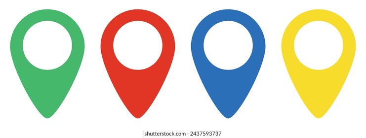 Set of colour location icons.