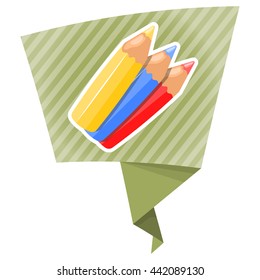 Set of colour pencils for drawing. Eps10 vector illustration.