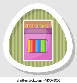 Set of colour pencils for drawing. Eps10 vector illustration.